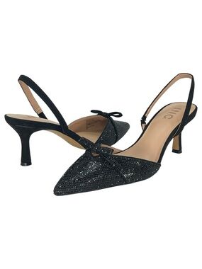 INC Gelsey3 Black Rhinestone Womens Heels Size 6M